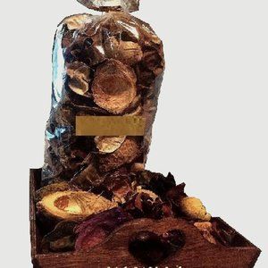 Dried Scented Potpourri Vanilla Scent with Fragrance Tray